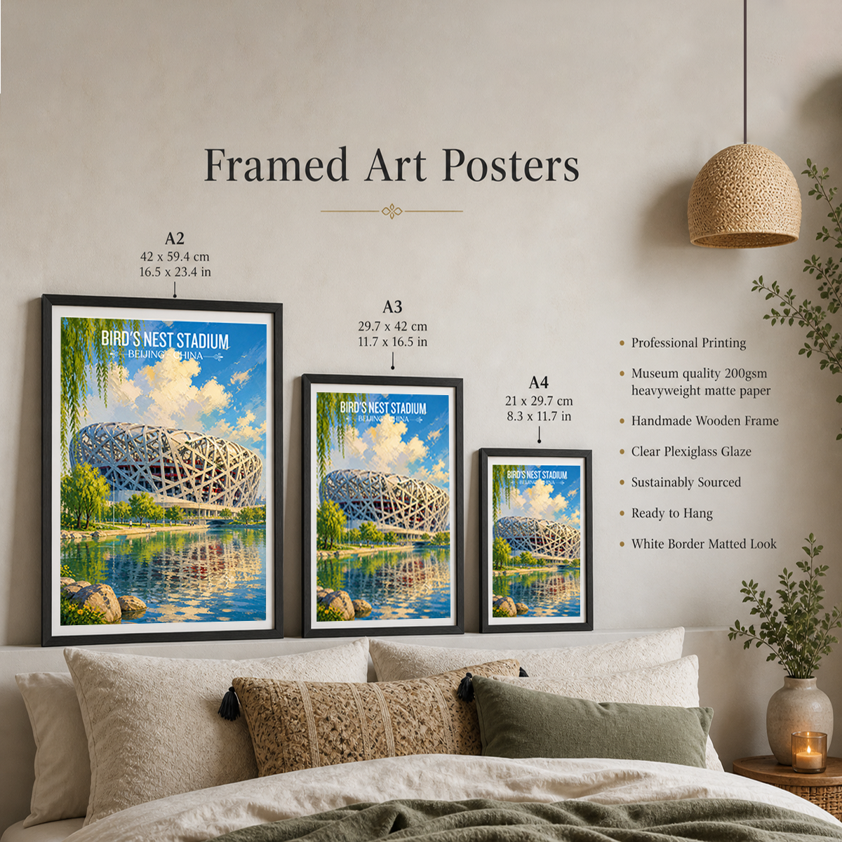 Bird's Nest Olympic Stadium - Beijing - China - Travel Wall Art Print - Art Print - Travel Art Poster