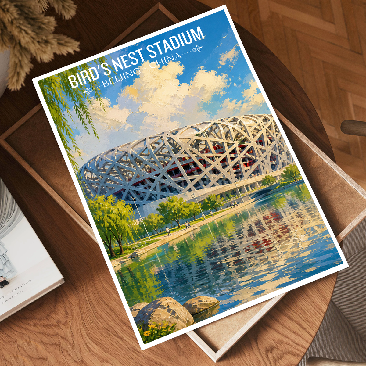 Bird's Nest Olympic Stadium - Beijing - China - Travel Wall Art Print - Art Print - Travel Art Poster