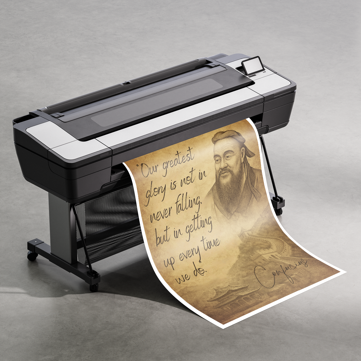 Our Greatest Glory - Confucius - Travel Wall Art Print - Art Print - Travel Art Poster
