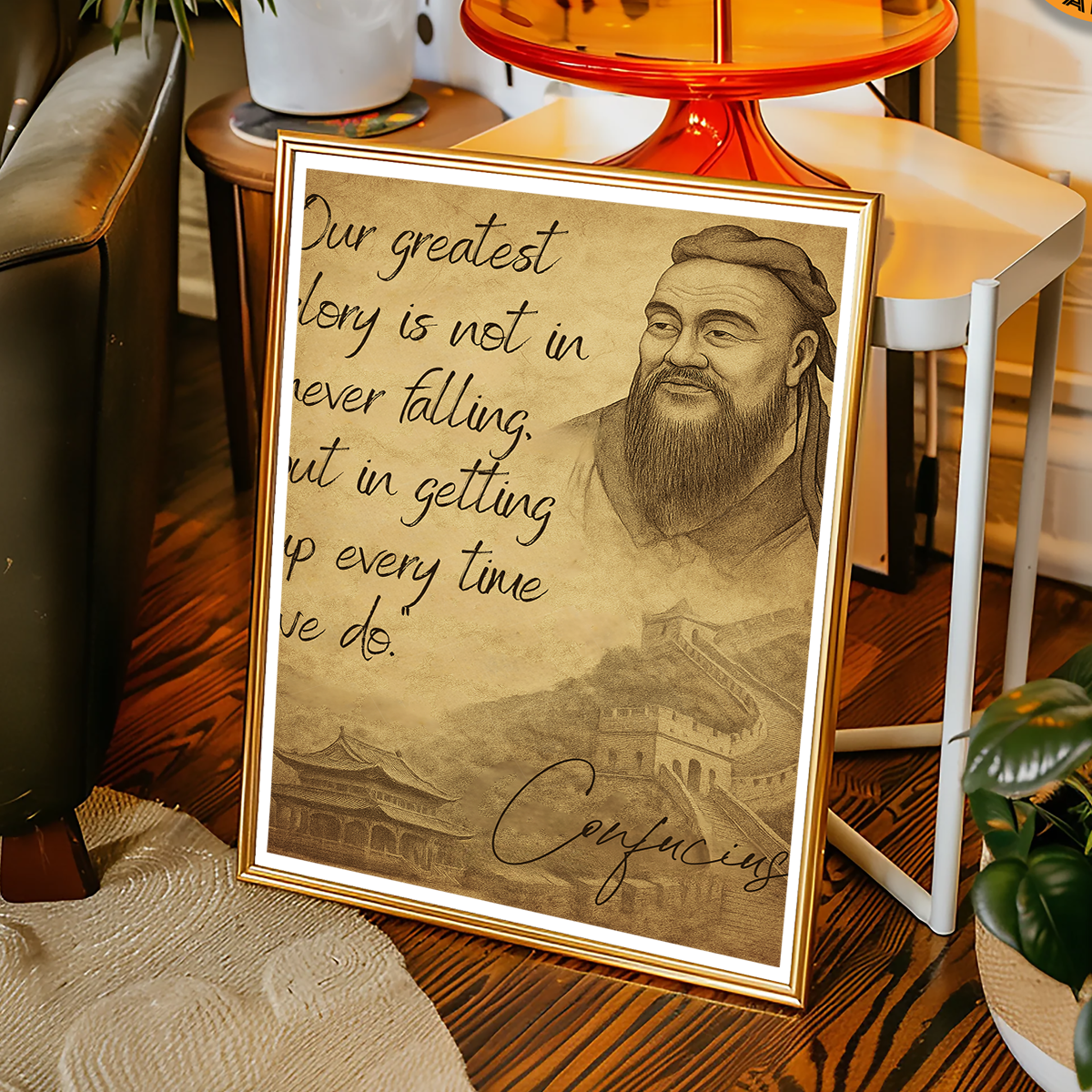 Our Greatest Glory - Confucius - Travel Wall Art Print - Art Print - Travel Art Poster