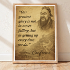 Our Greatest Glory is Not - Confucius - Travel Wall Art Print - Art Print - Travel Art Poster