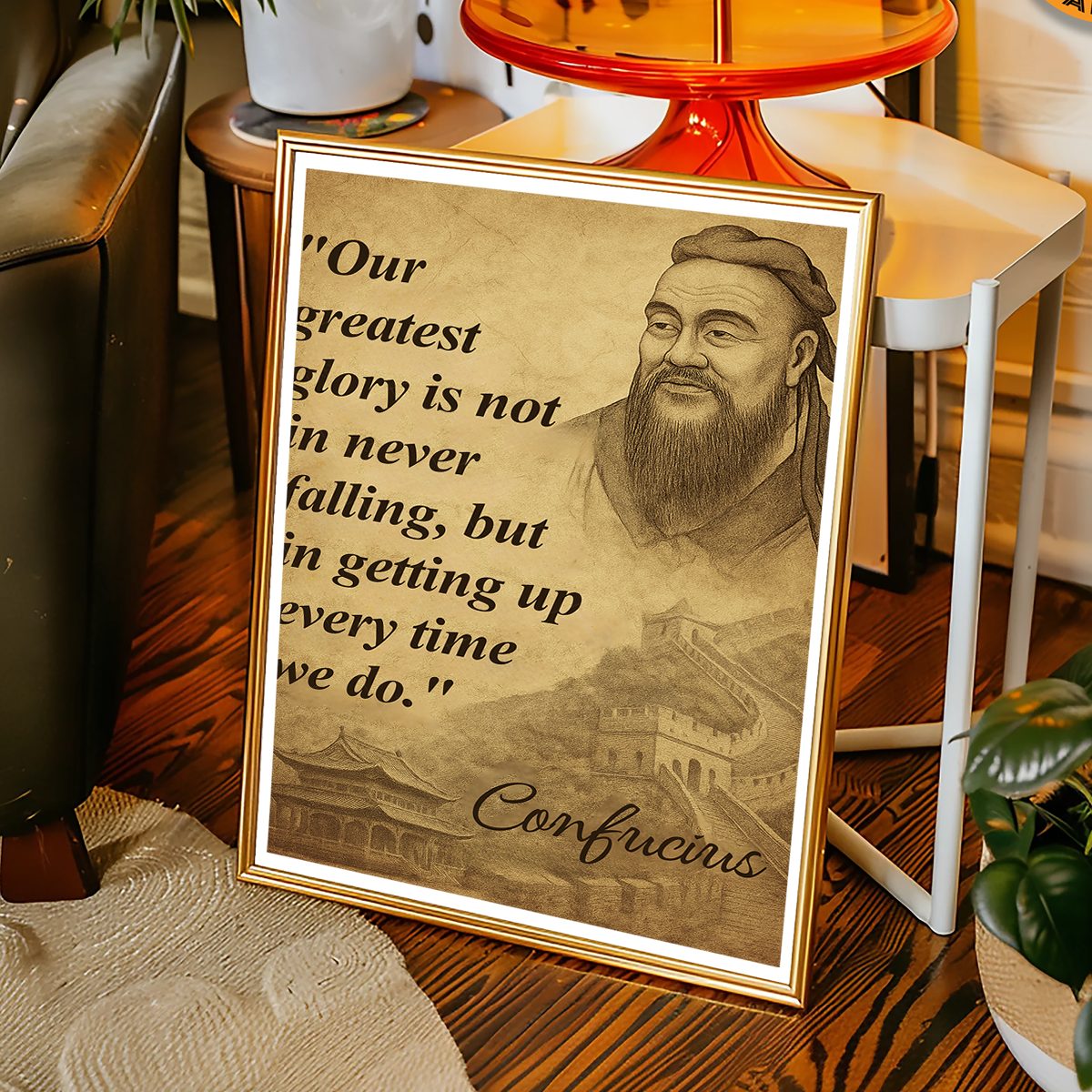 Our Greatest Glory is Not - Confucius - Travel Wall Art Print - Art Print - Travel Art Poster