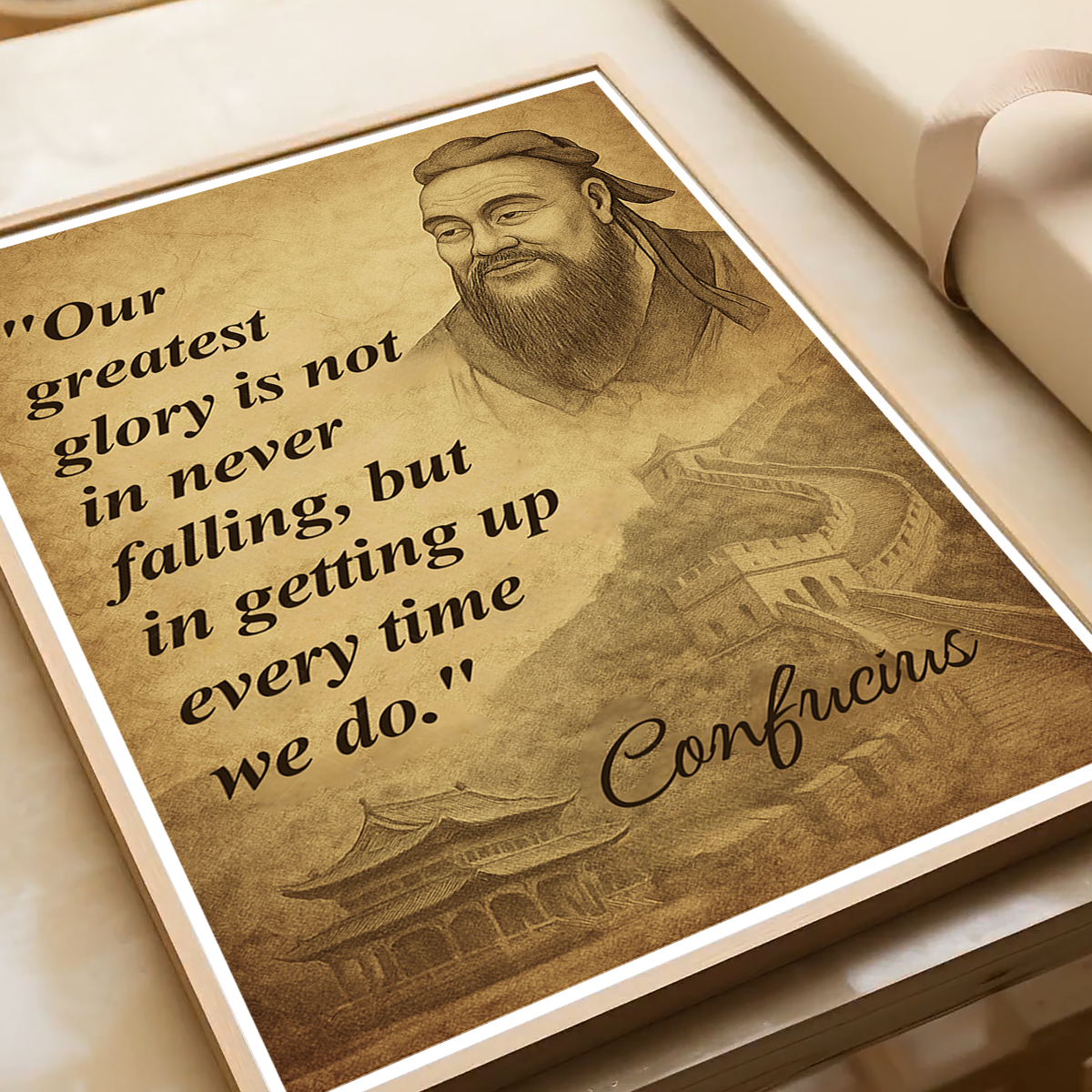 Our Greatest Glory is Not - Confucius - Travel Wall Art Print - Art Print - Travel Art Poster