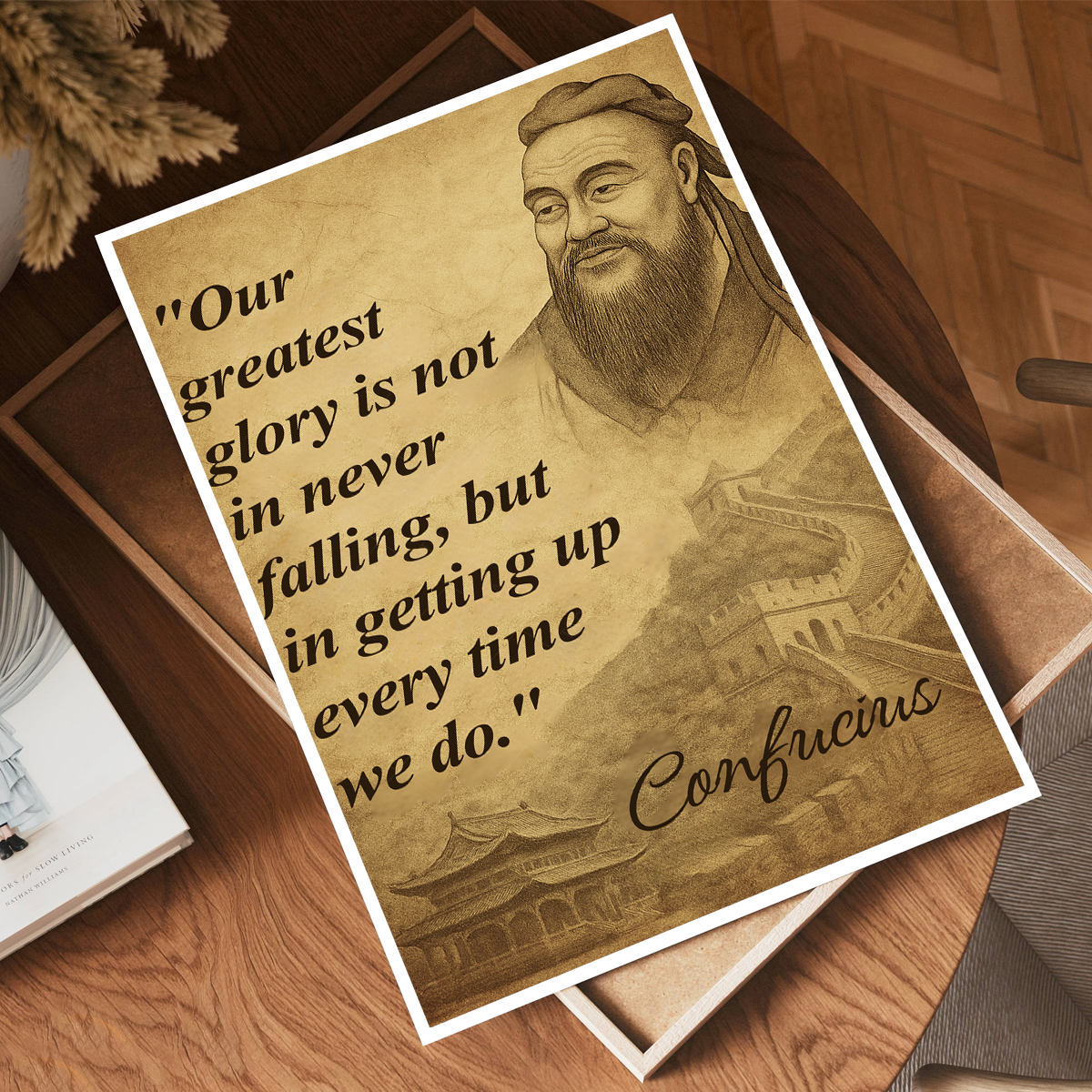Our Greatest Glory is Not - Confucius - Travel Wall Art Print - Art Print - Travel Art Poster