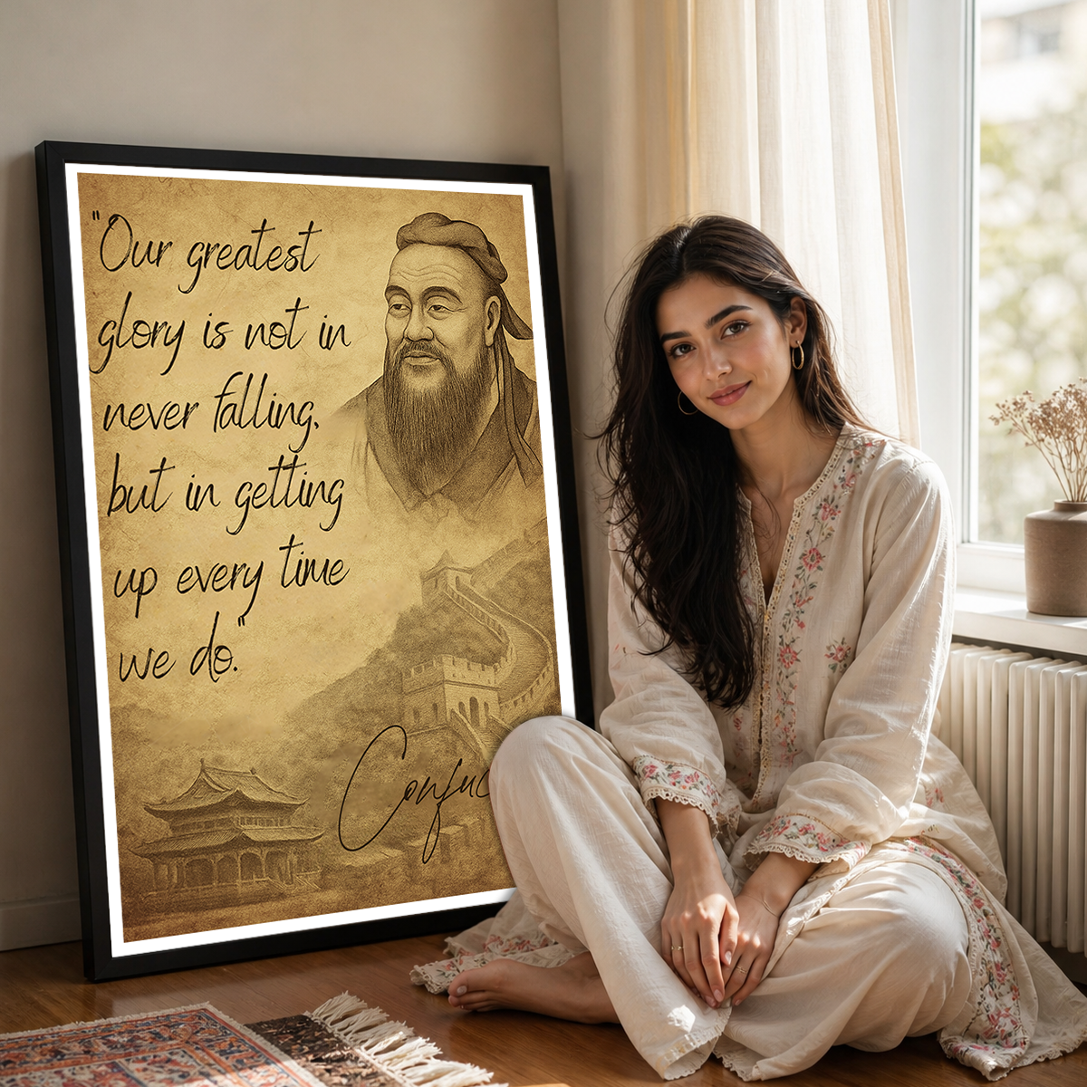 Our Greatest Glory - Confucius - Travel Wall Art Print - Art Print - Travel Art Poster