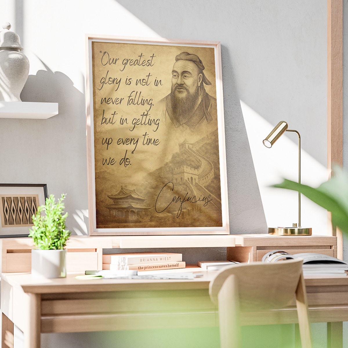 Our Greatest Glory - Confucius - Travel Wall Art Print - Art Print - Travel Art Poster