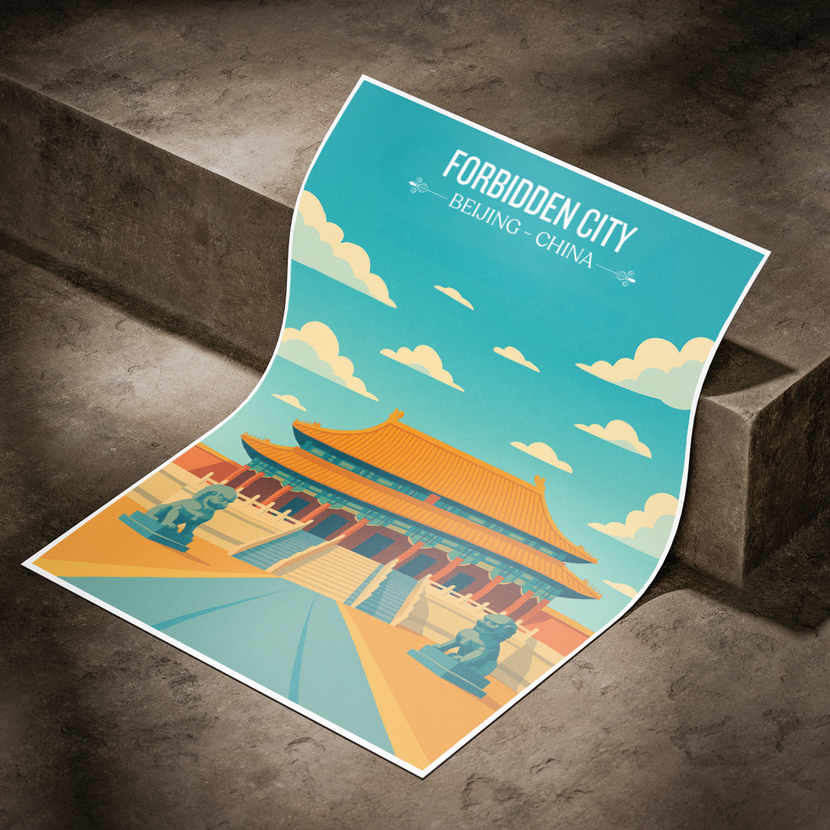 Forbidden City - China - Travel Wall Art Print Home Deco Poster