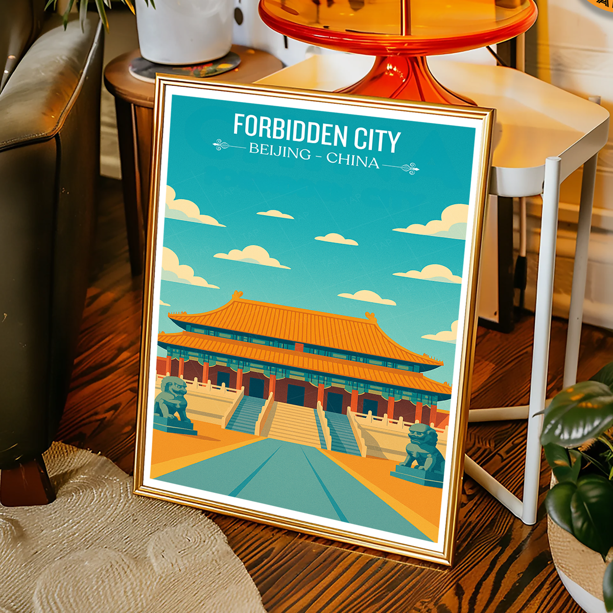 Forbidden City - China - Travel Wall Art Print Home Deco Poster