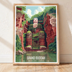 Grand Buddah - Sichuan - China - Travel Wall Art Print - Art Print - Travel Art Poster