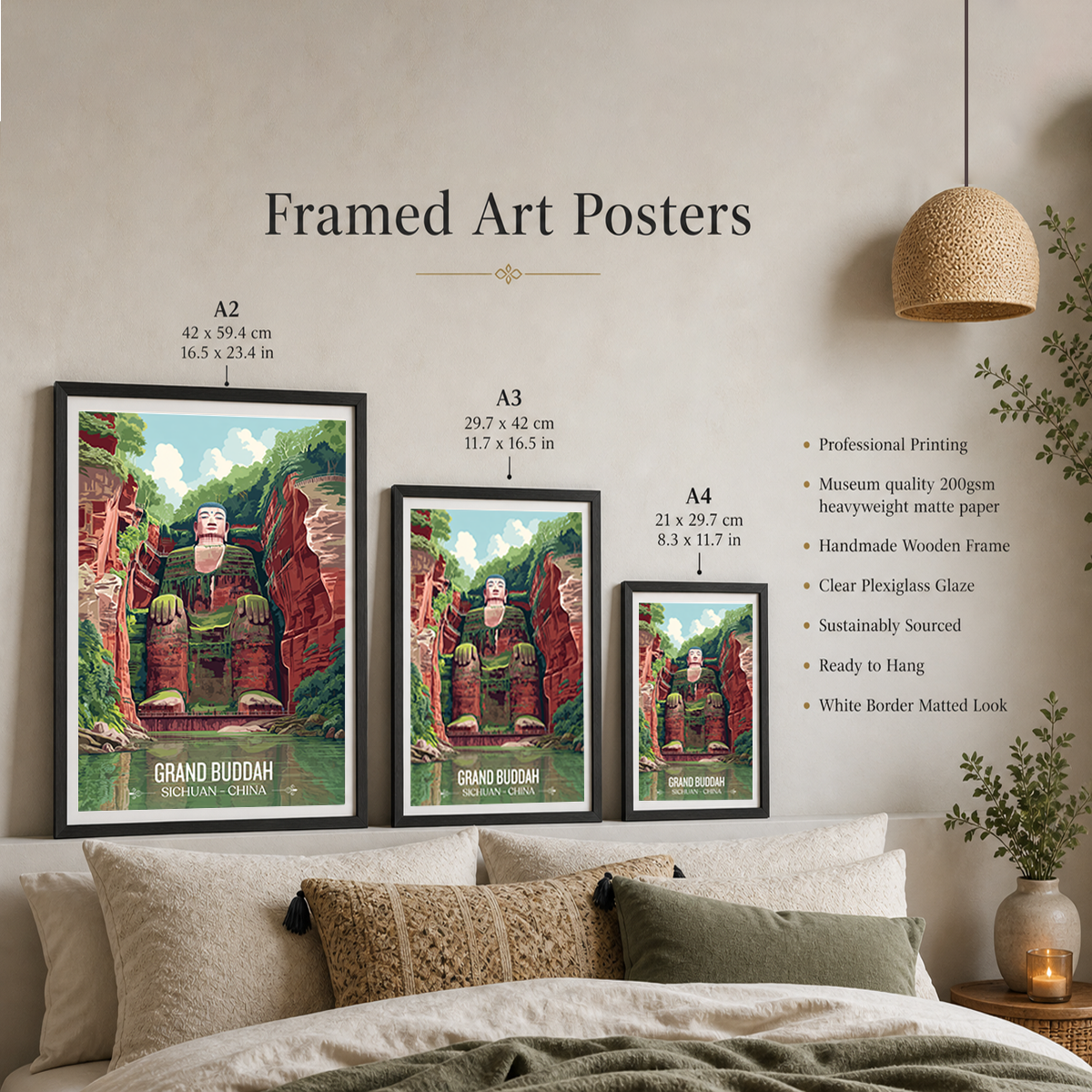 Grand Buddah - Sichuan - China - Travel Wall Art Print - Art Print - Travel Art Poster