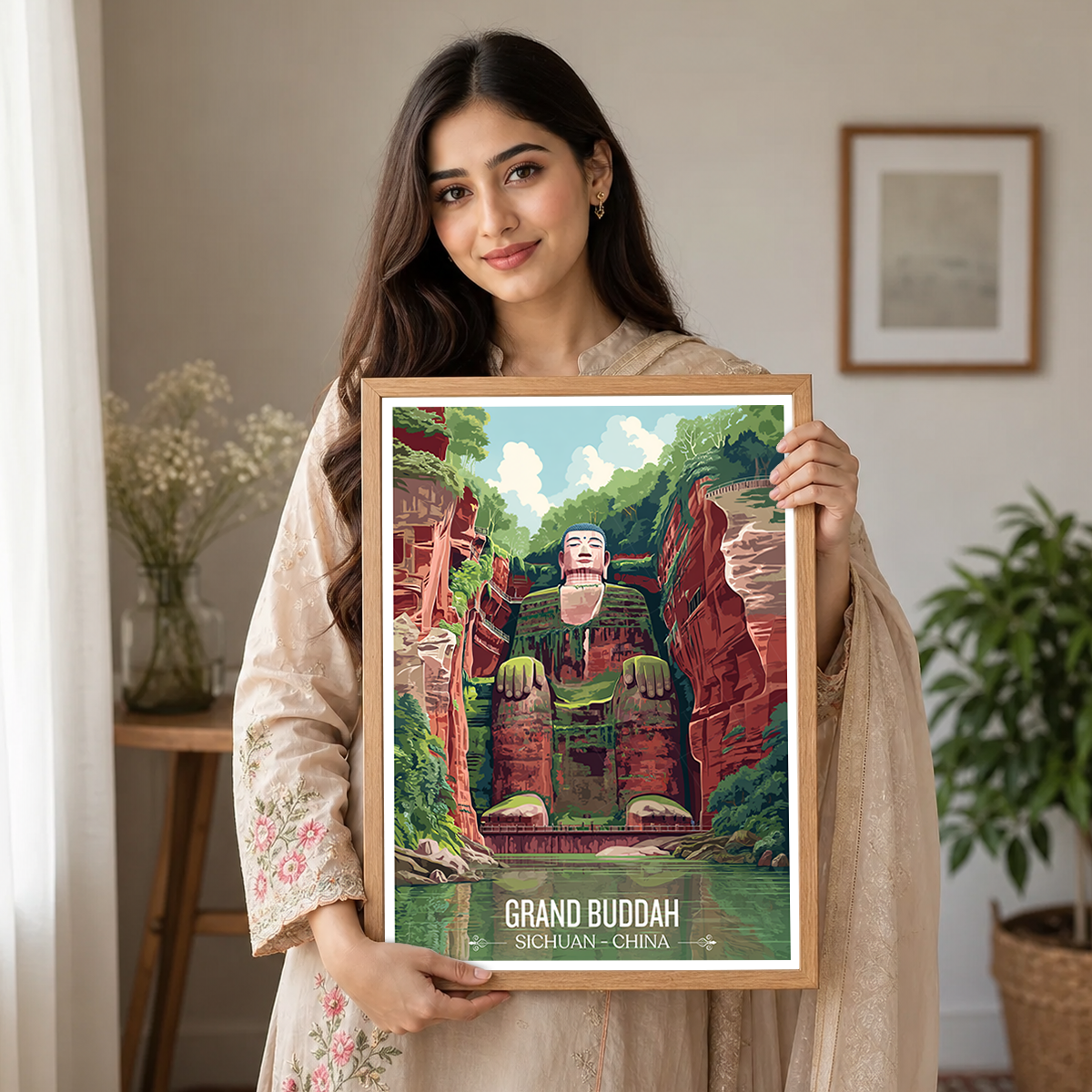 Grand Buddah - Sichuan - China - Travel Wall Art Print - Art Print - Travel Art Poster