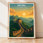 Great Wall - Beijing - China - Travel Wall Art Print - Art Print - Travel Art Poster