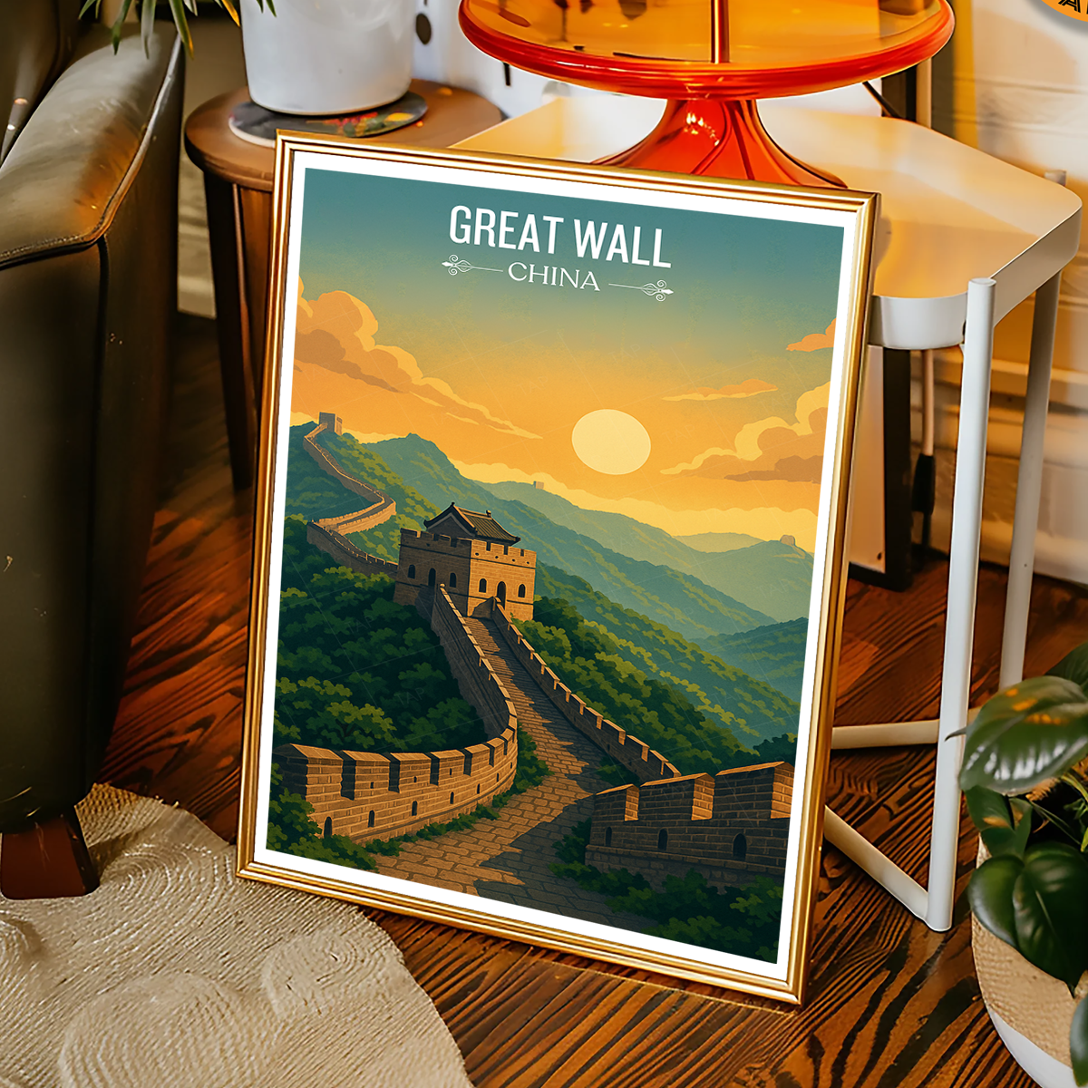 Great Wall - Beijing - China - Travel Wall Art Print - Art Print - Travel Art Poster