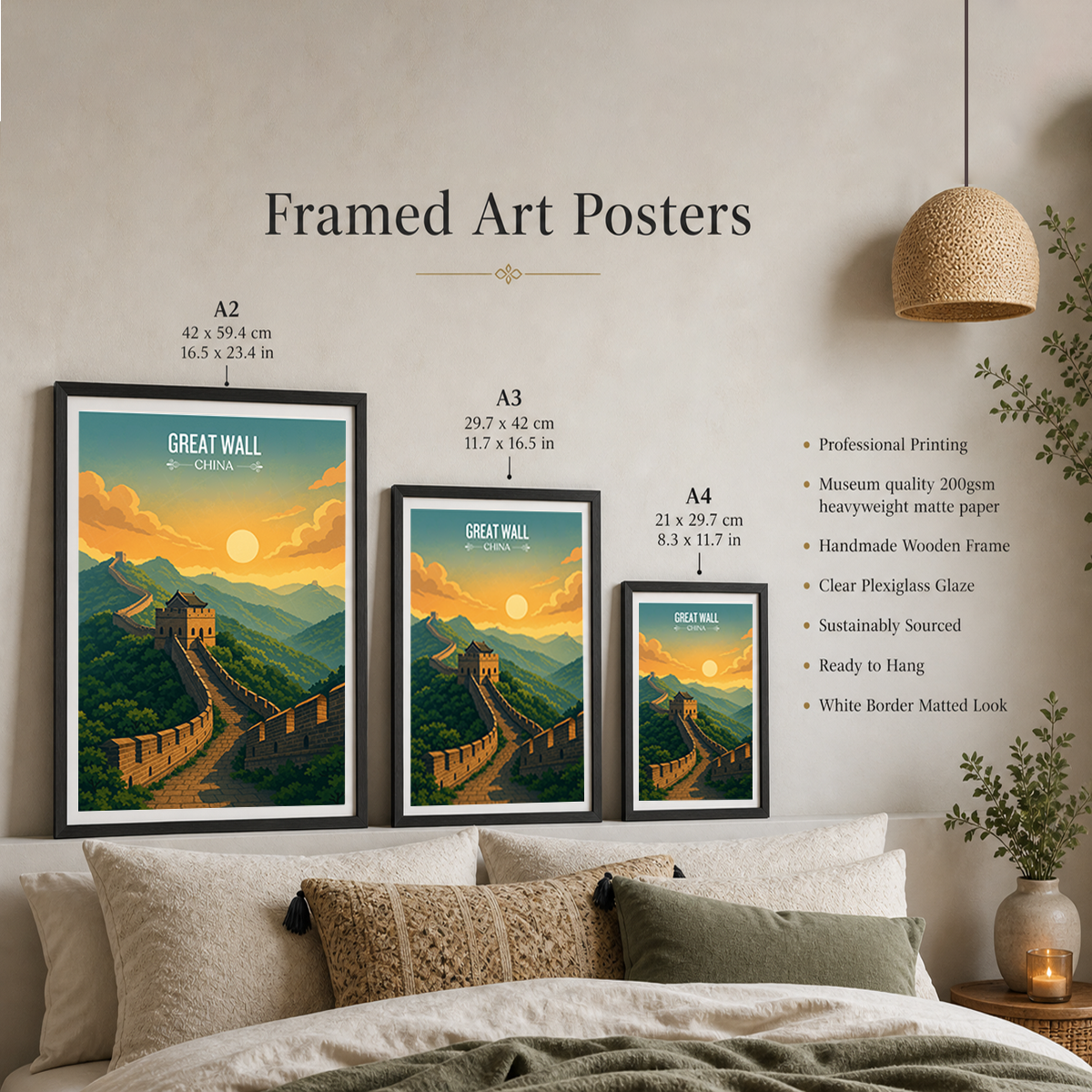Great Wall - Beijing - China - Travel Wall Art Print - Art Print - Travel Art Poster