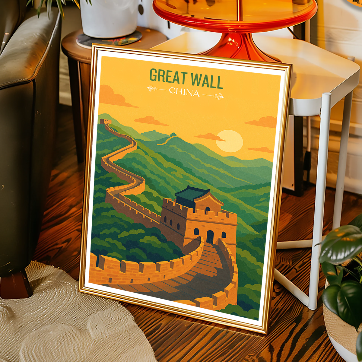Great Wall Changcheng - Beijing - China - Travel Wall Art Print - Art Print - Travel Art Poster