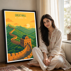 Great Wall Changcheng - Beijing - China - Travel Wall Art Print - Art Print - Travel Art Poster
