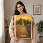 Great Wall Wanli Changcheng - Beijing - China - Travel Wall Art Print - Art Print - Travel Art Poster