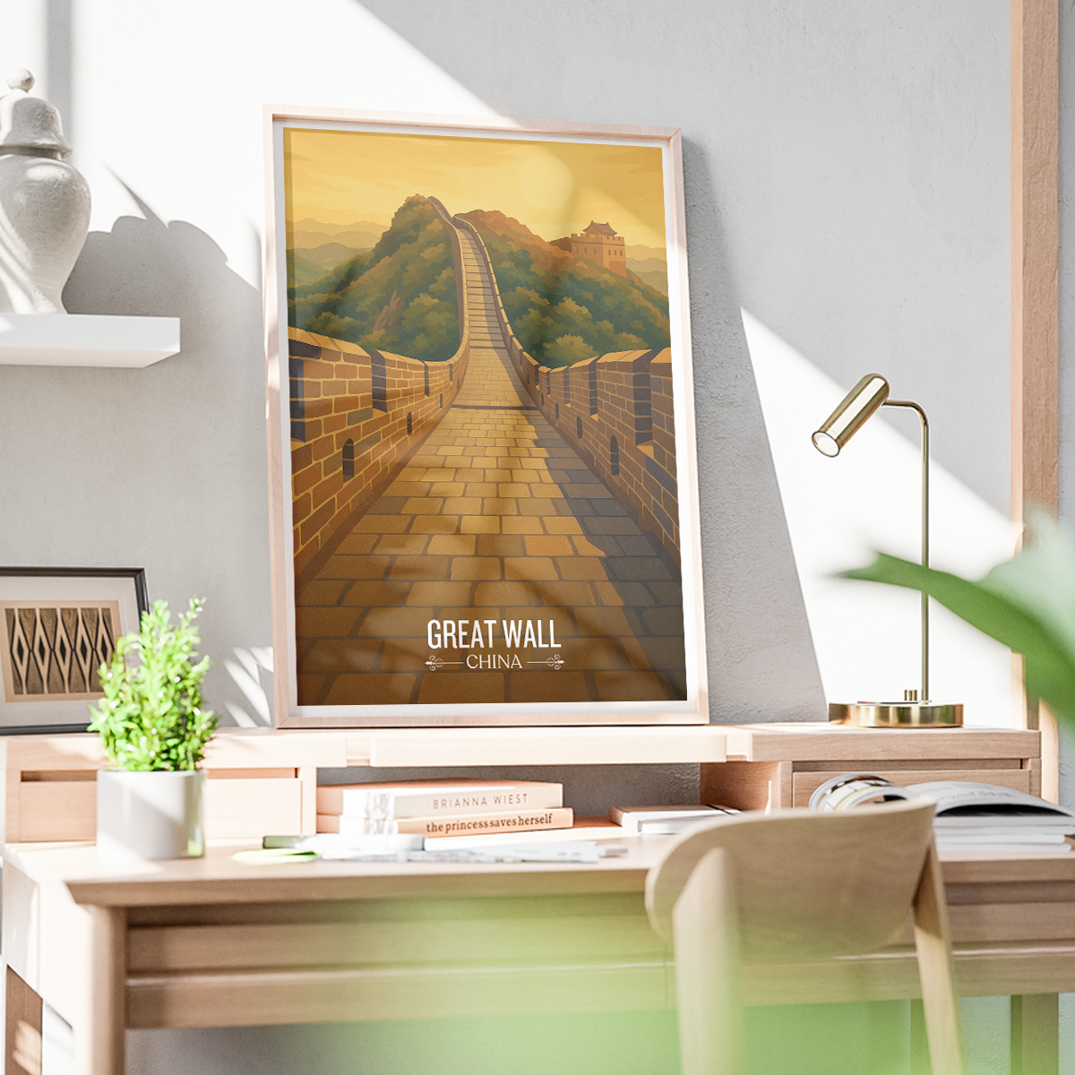 Great Wall Wanli Changcheng - Beijing - China - Travel Wall Art Print - Art Print - Travel Art Poster