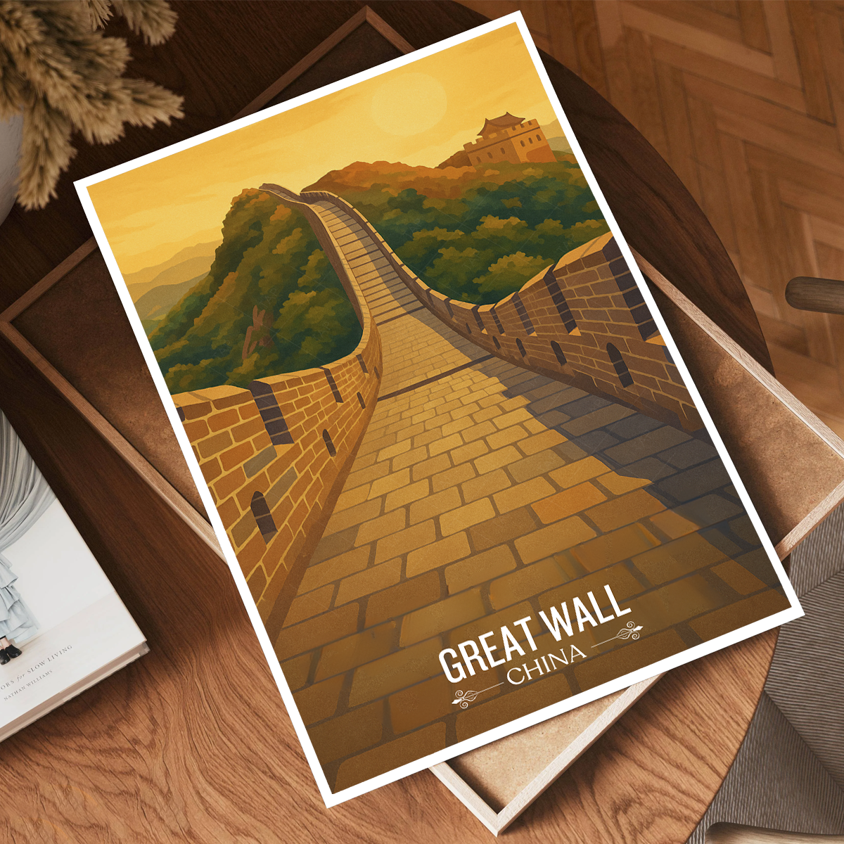 Great Wall Wanli Changcheng - Beijing - China - Travel Wall Art Print - Art Print - Travel Art Poster