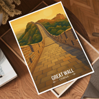 Great Wall Wanli Changcheng - Beijing - China - Travel Wall Art Print - Art Print - Travel Art Poster