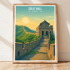 Great Wall Long Wall - Beijing - China - Travel Wall Art Print - Art Print - Travel Art Poster