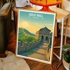Great Wall Long Wall - Beijing - China - Travel Wall Art Print - Art Print - Travel Art Poster