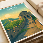Great Wall Long Wall - Beijing - China - Travel Wall Art Print - Art Print - Travel Art Poster