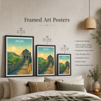 Great Wall Long Wall - Beijing - China - Travel Wall Art Print - Art Print - Travel Art Poster