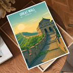 Great Wall Long Wall - Beijing - China - Travel Wall Art Print - Art Print - Travel Art Poster
