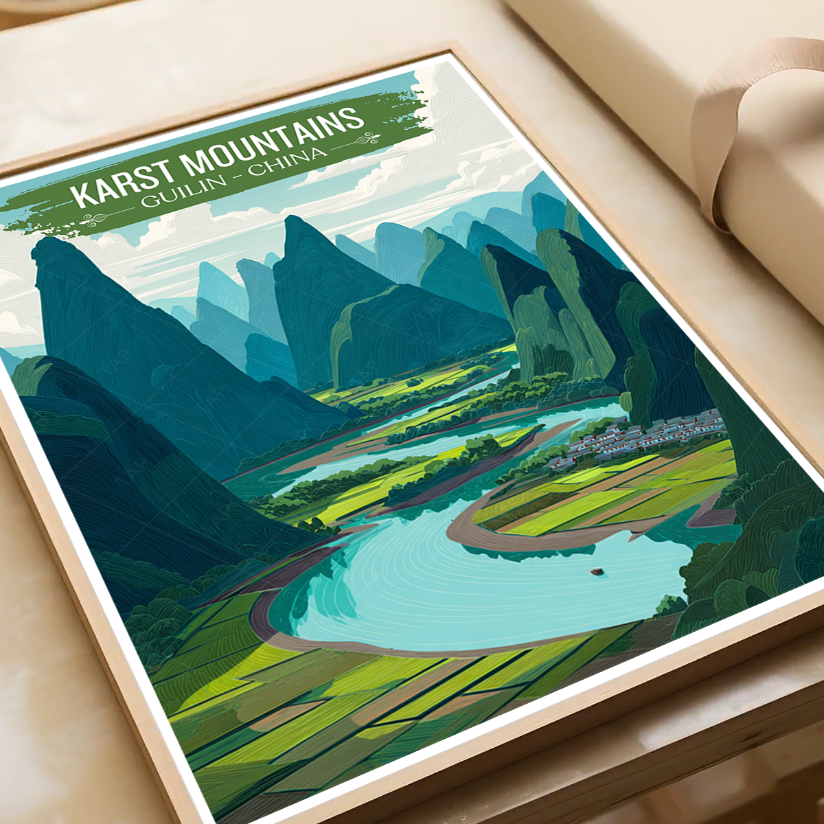Karst Mountains - Guilin - China - Travel Wall Art Print - Art Print - Travel Art Poster