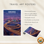 Nanpu Modern Bridge - Shanghai - China - Travel Wall Art Print - Art Print - Travel Art Poster