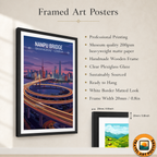 Nanpu Modern Bridge - Shanghai - China - Travel Wall Art Print - Art Print - Travel Art Poster