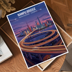 Nanpu Modern Bridge - Shanghai - China - Travel Wall Art Print - Art Print - Travel Art Poster