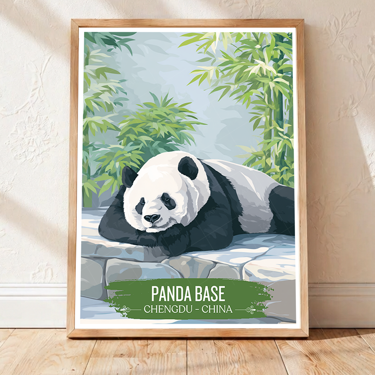 Panda Base - Chengdu - China - Travel Wall Art Print - Art Print - Travel Art Poster