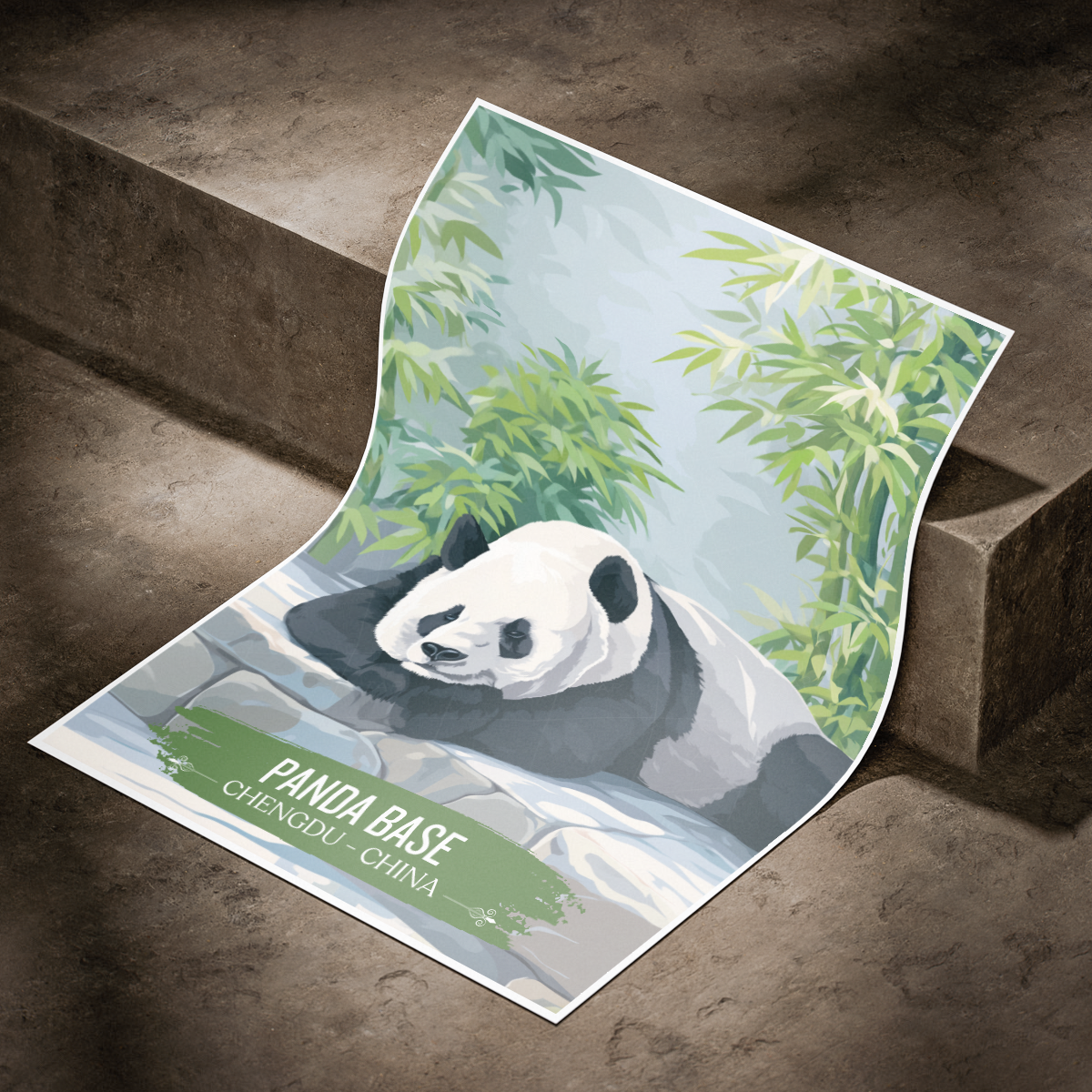 Panda Base - Chengdu - China - Travel Wall Art Print - Art Print - Travel Art Poster