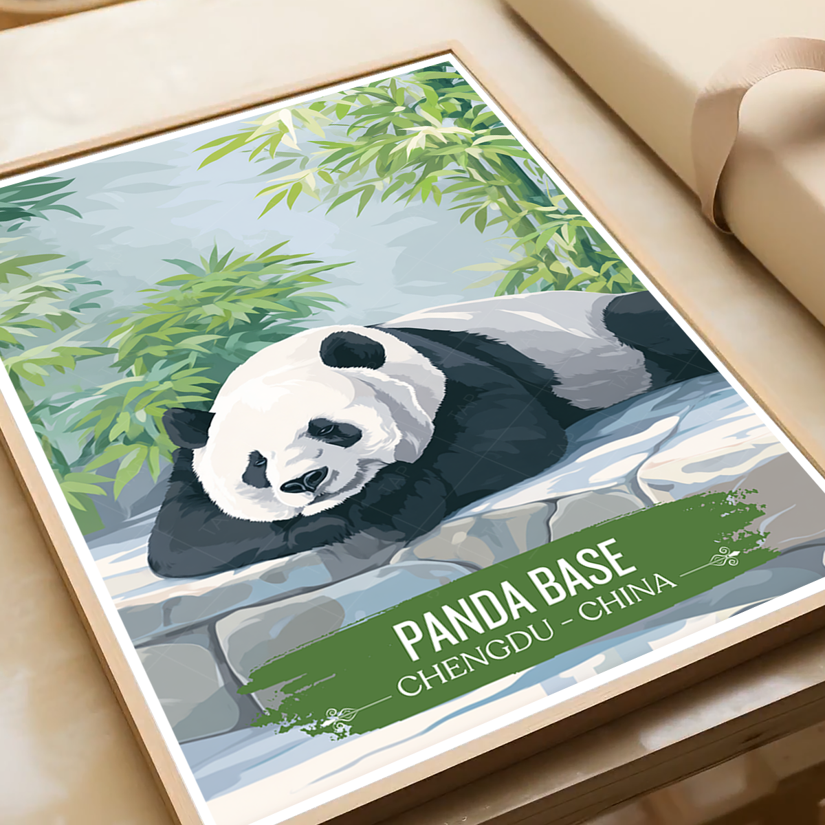 Panda Base - Chengdu - China - Travel Wall Art Print - Art Print - Travel Art Poster
