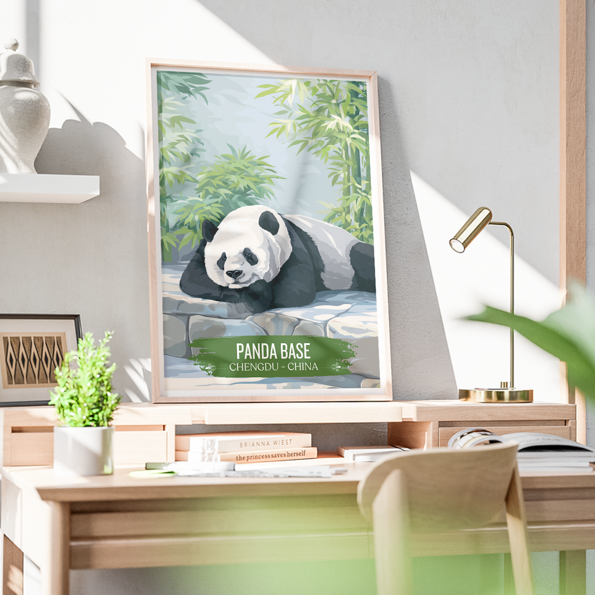 Panda Base - Chengdu - China - Travel Wall Art Print - Art Print - Travel Art Poster