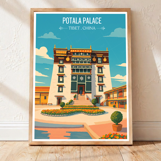 Potala Palace - Tibet - China - Travel Wall Art Print - Art Print - Travel Art Poster