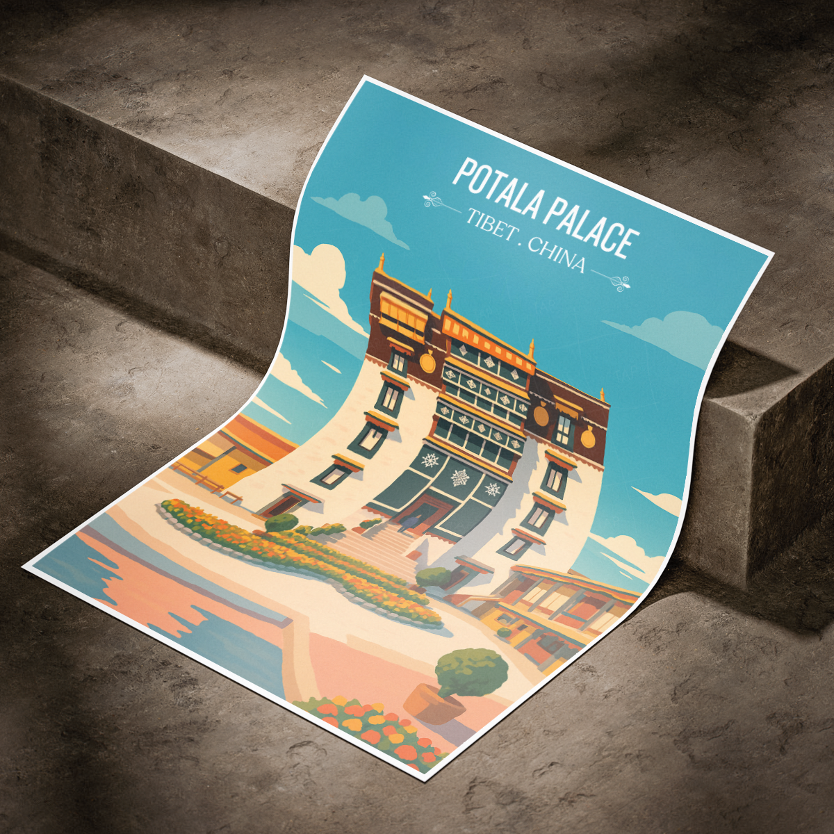 Potala Palace - Tibet - China - Travel Wall Art Print - Art Print - Travel Art Poster