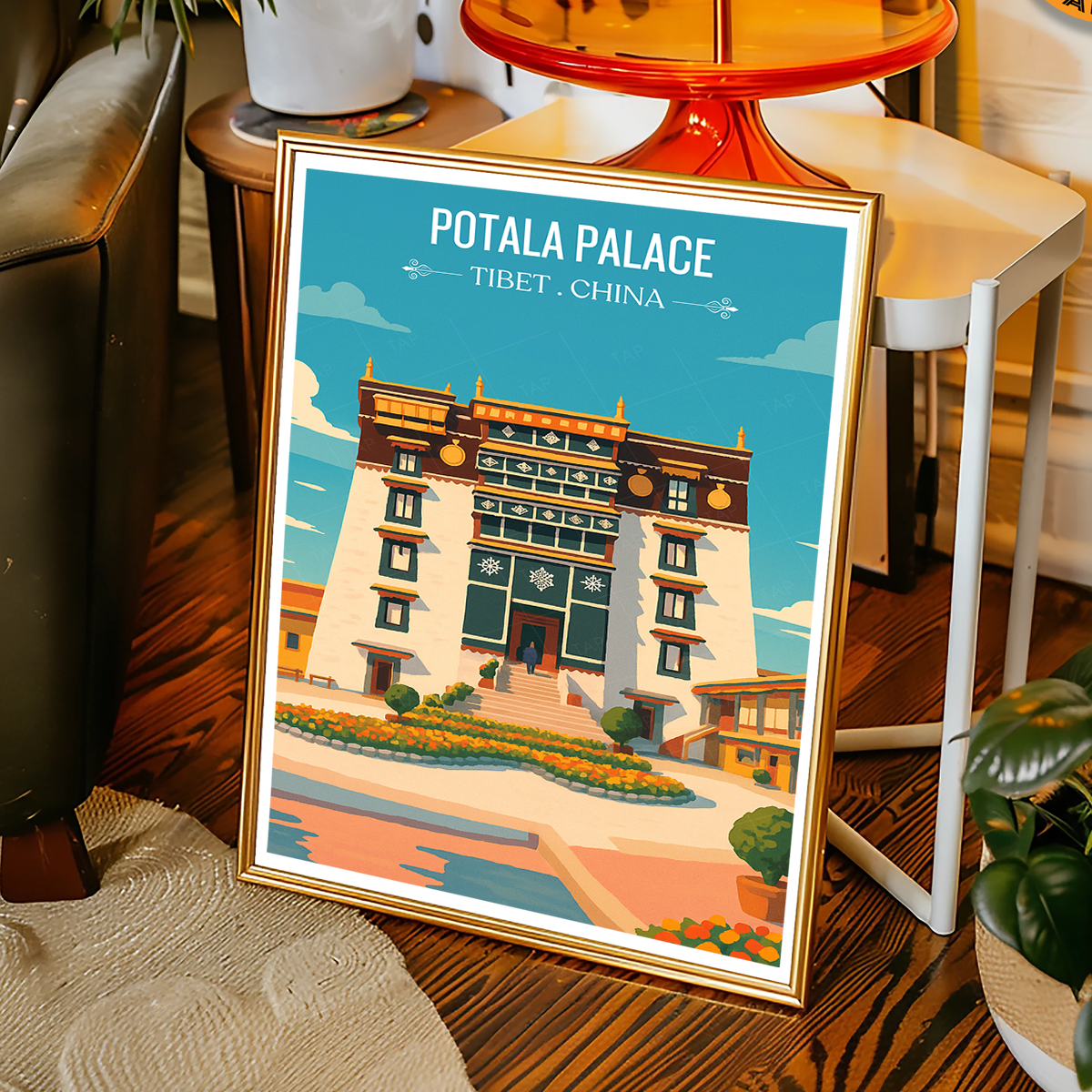 Potala Palace - Tibet - China - Travel Wall Art Print - Art Print - Travel Art Poster