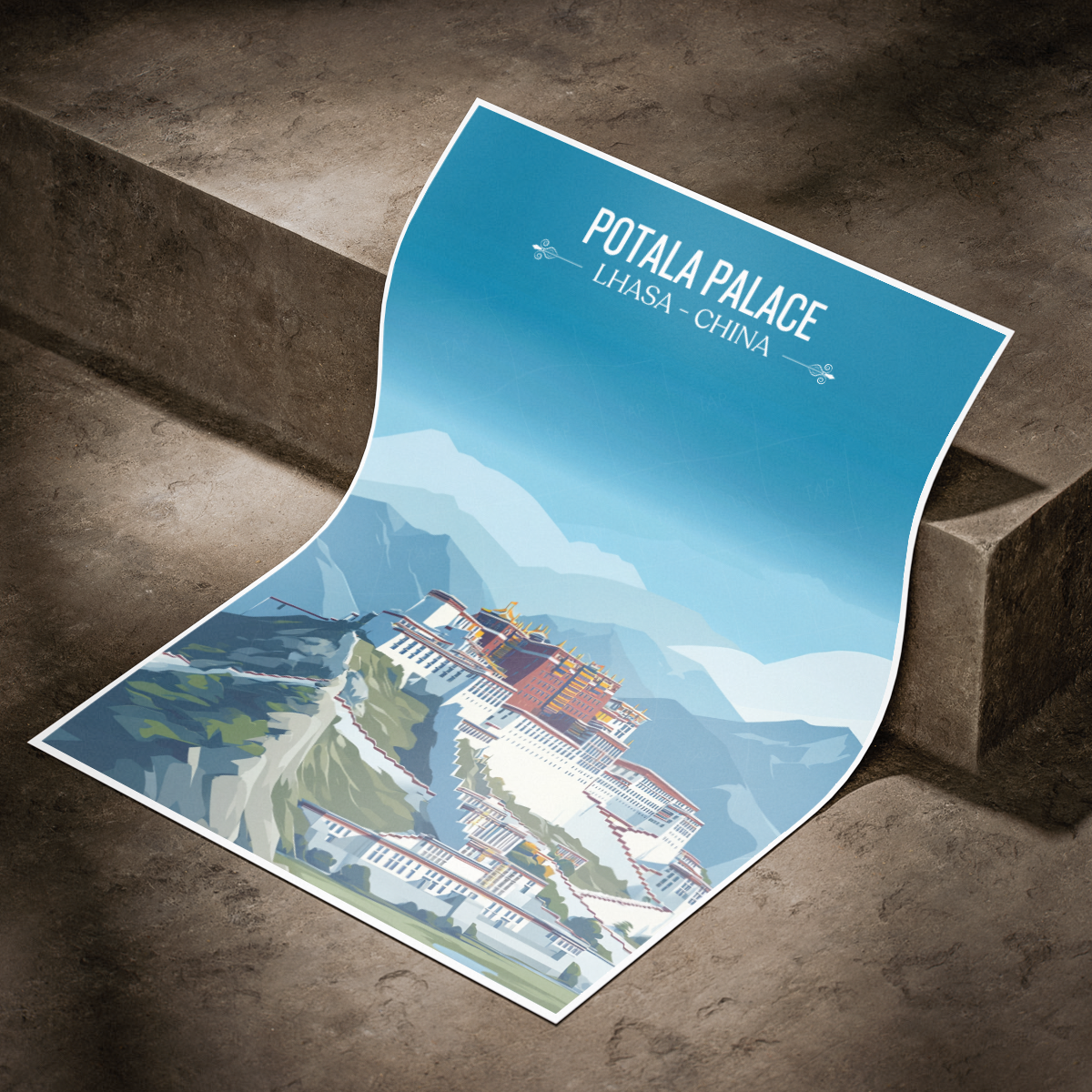 Potala Palace - China - Travel Wall Art Print Home Deco Poster