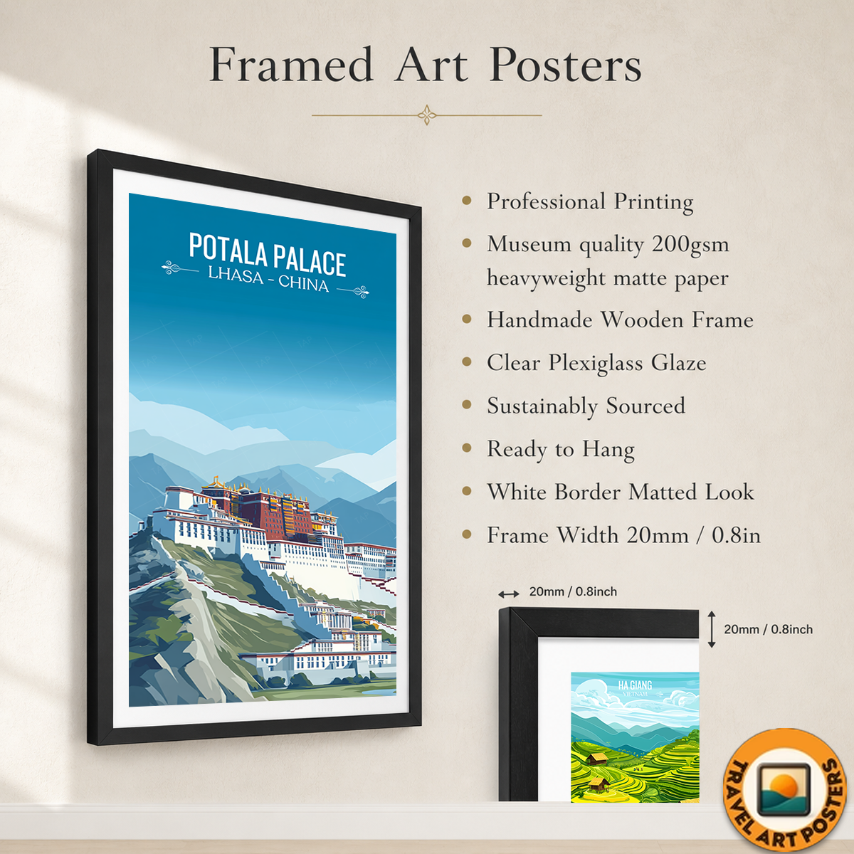 Potala Palace - China - Travel Wall Art Print Home Deco Poster