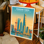 Shanghai Tower - China - Travel Wall Art Print Home Deco Poster