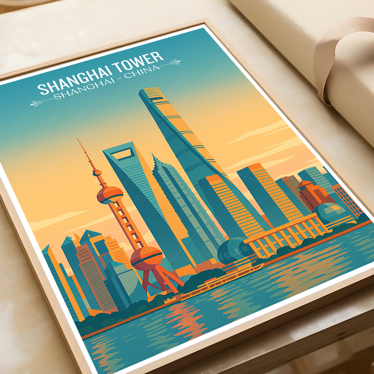 Shanghai Tower - China - Travel Wall Art Print Home Deco Poster