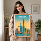 Shanghai Tower - China - Travel Wall Art Print Home Deco Poster