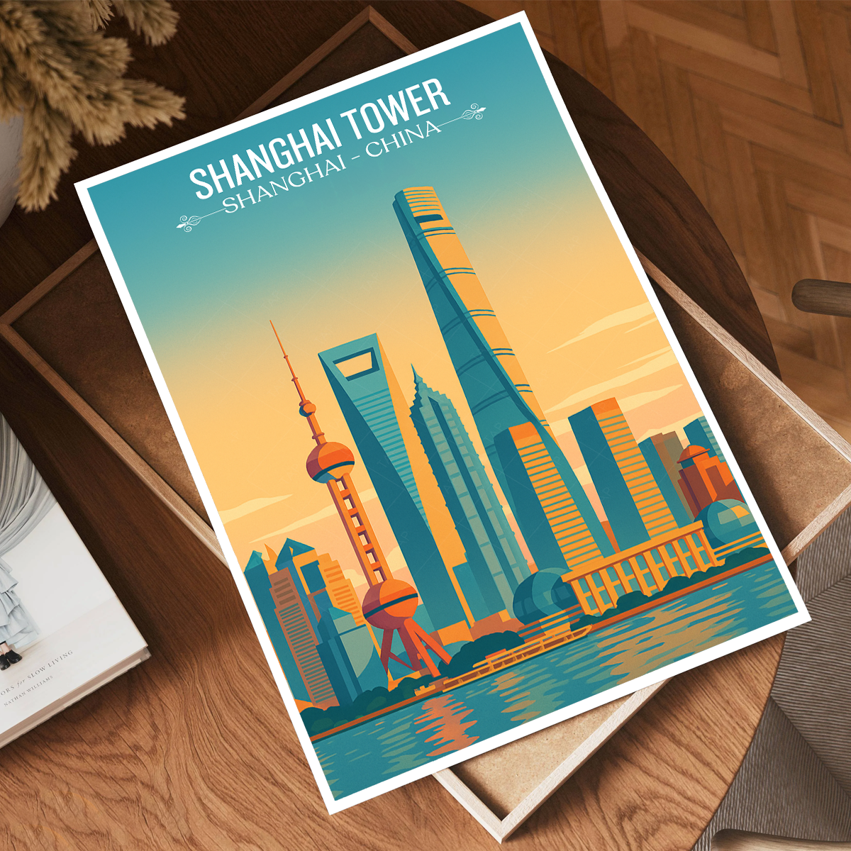 Shanghai Tower - China - Travel Wall Art Print Home Deco Poster