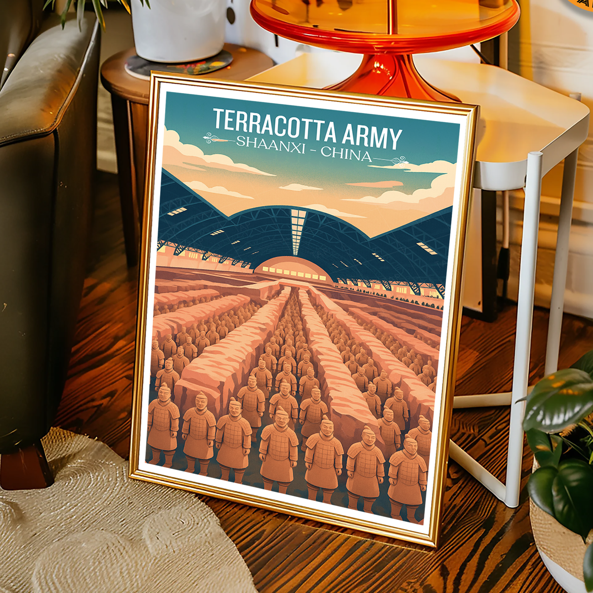 Terracotta Army - China - Travel Wall Art Print Home Deco Poster