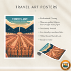 Terracotta Army - China - Travel Wall Art Print Home Deco Poster