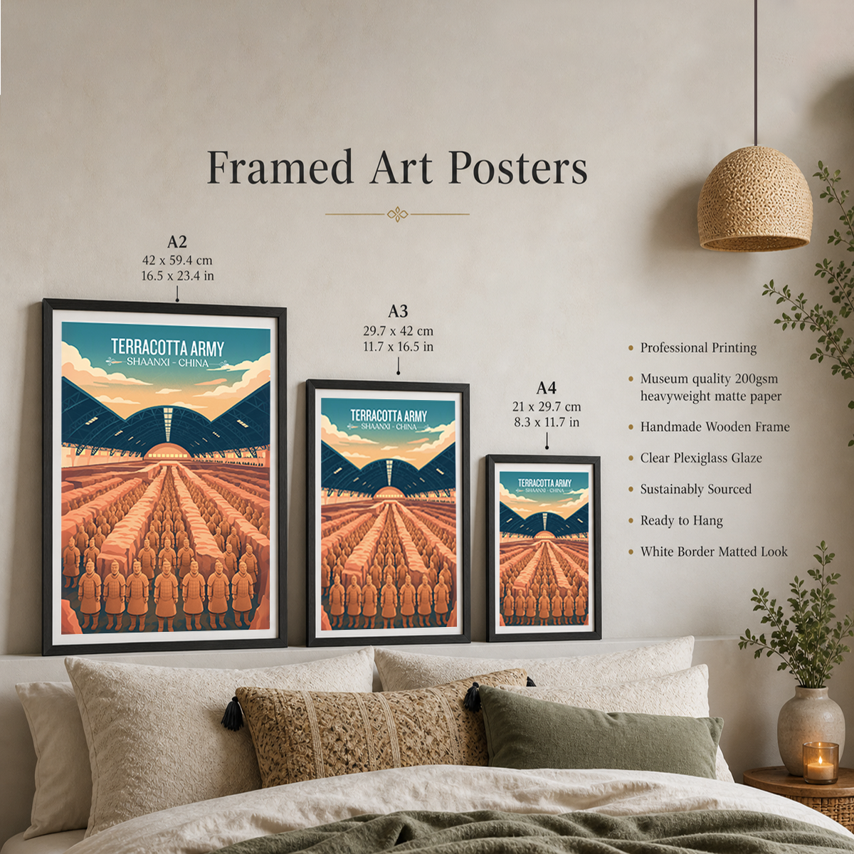 Terracotta Army - China - Travel Wall Art Print Home Deco Poster