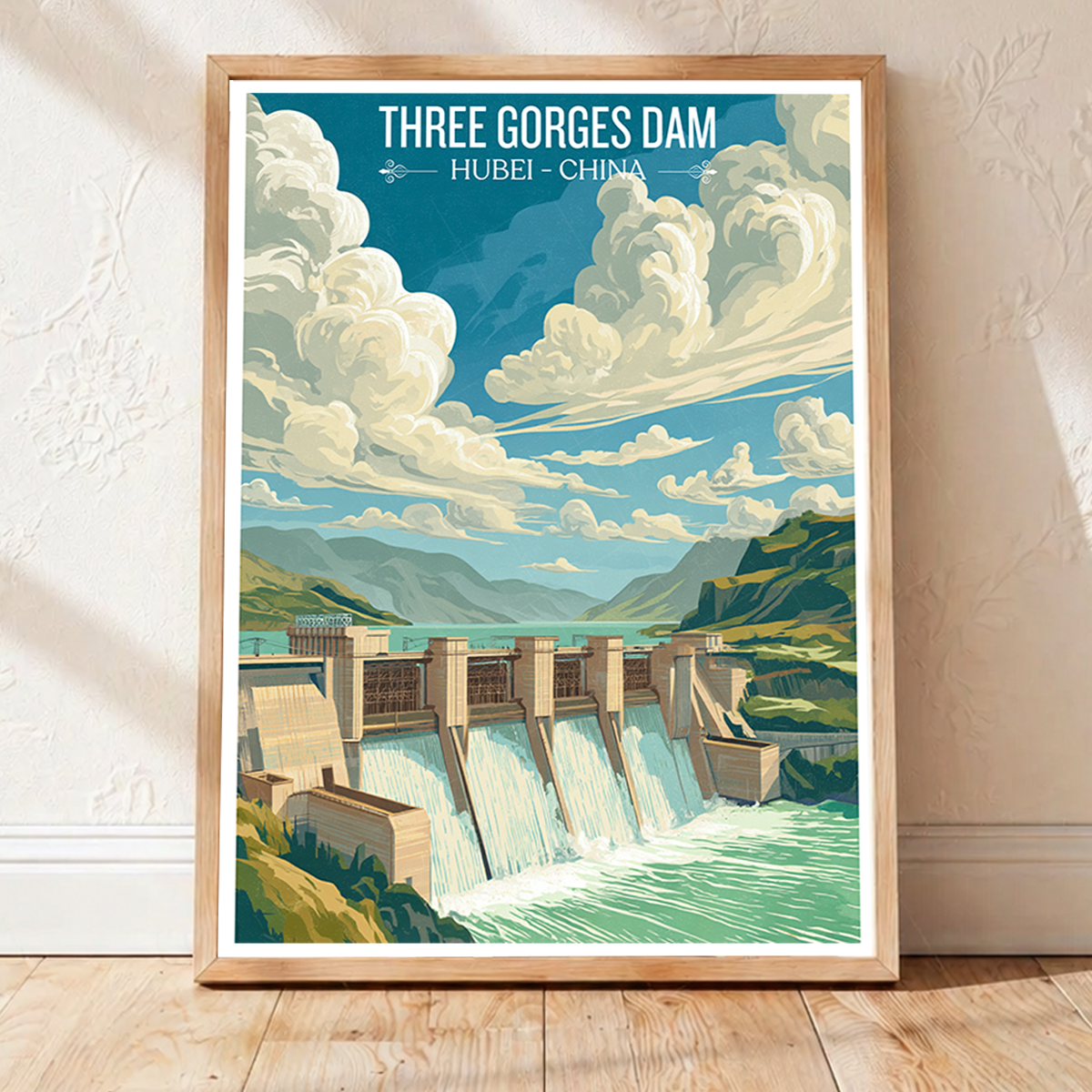 Three Gorges Dam - China - Travel Wall Art Print Home Deco Poster